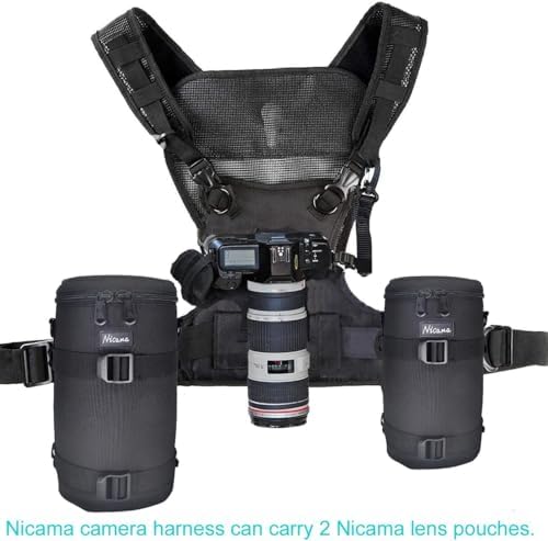 Nicama Camera Harness Carrier Chest Vest for 2 Cameras Canon Nikon Sony - Image 2