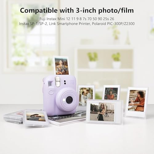 2x3 Photo Frames for Instax Mini EVO 13 12 Liplay SE Link 3 Camera Film, 3-inch Small Picture Frame for Mini 11 40 41 90 99 7+ Photo with Clear Protective Film (14-Packs Frosted Clear) - Image 2