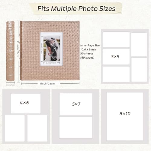 RECUTMS Self Adhesive Photo Album, 60 Pages Magnetic Scrapbook Album - Image 3