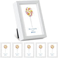 2x3 Mini Picture Frame Set of 6, FSC MDF Wood Small Photo Frame with Real Glass Front, Tiny Tabletop Display or Wall Decor for Wallet Size Photos, Mini Instant Prints & Small Photos, White by Unknown