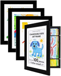 Americanflat 8.5x11 Changeable Kids Art Frame 4-Pack - Black by Americanflat