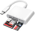 USB C SD Card Reader for iPhone 15 iPad Mac, xdgeLoad TypeC Memory Card Adapter with 5 Slots Supports SD MicroSD CF Compact Flash XD MS Memory Stick, Trail Camera Viewer Plug&Play by xdgeLoad