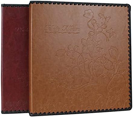 Photo Album Book, Family Album Self Adhesive Scrapbook, Leather Cover, Holds 3x5, 4x6, 5x7, 6x8, 8x10 Photos (Brown) - Image 7