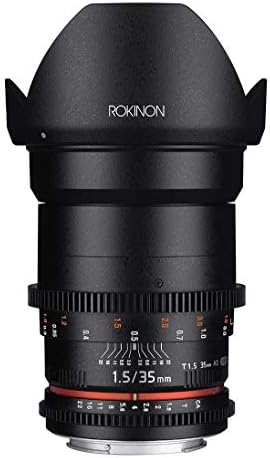 Rokinon Cine DS DS35M-C 35mm T1.5 AS IF UMC Full Frame Cine Wide Angle Lens for Canon EF (Renewed) by Amazon+Renewed