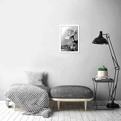 Americanflat 12x18 Poster Frame - White Engineered Wood with Polished Plexiglass - Wide Picture Frame for Vertical or Horizontal Wall Display - Epic Collection - White - Image 5