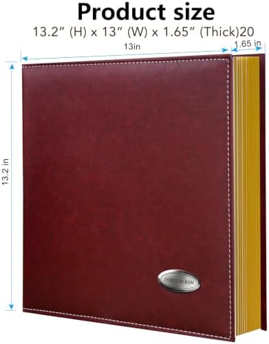 Zoview Wine Red Large Self-Adhesive Photo Album, PU Leather Cover - Image 7