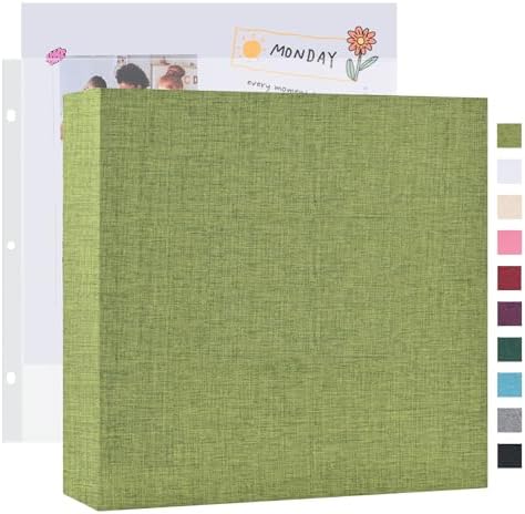 Mublalbum 12x12 Inch 3 Ring DIY Scrapbook Photo Album 80 Pages, Green by Mublalbum