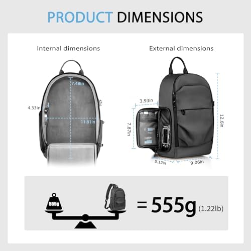 TAAOKA Camera Sling Bag for Photographer– Waterproof Crossbody Camera Bag with Fast Access Pockets, Thick Shockproof Photography Backpack with Tripod Holder, DSLR camera bag for Nikon/Sony/Canon - Image 5