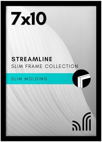 Americanflat 7x10 Picture Frame - Slim Molding - Black by Americanflat