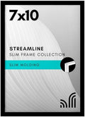 Americanflat 7x10 Picture Frame - Slim Molding - Black by Americanflat