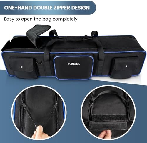 YOREPEK 50.5" Heavy Tripod Carrying Case Bag with 2 Padding Protective Pads - Image 6