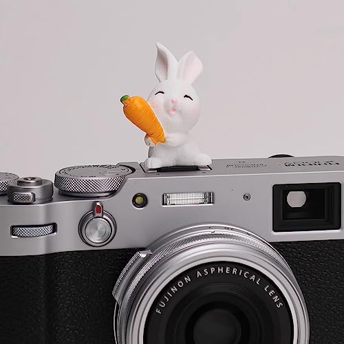 ZOSTLAND Lovely SLR Camera Hot Shoe Boot Cover Cap,White Shoe Protector,Compatible with Sony Fuji Canon Nikon Pentax Leical (2pcs Rabbit) - Image 4