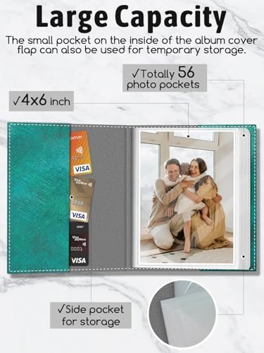 Photo Album 4x6, 56 Pockets Small Picture Book Cute Elephant - Image 4