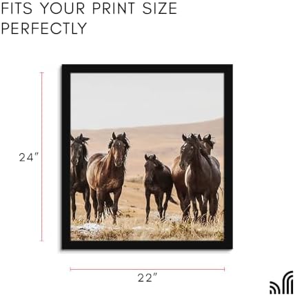 Americanflat 22x24 Poster Frame - Engineered Wood - Black - Image 2