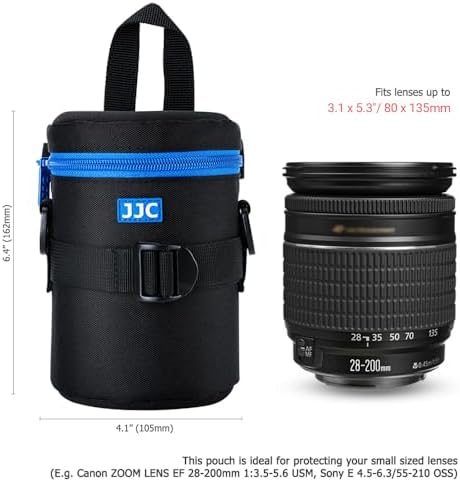 JJC Camera Lens Case Pouch, Padded Bag Fits Lens up to 3.1 x 5.3 (D x L) - Image 4