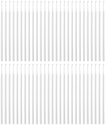 100 Pack Phone Charge Port Cleaning Tool kit,Bendable Mini Soft Round Brushes Cleaner Compatible with iPhone 11 Pro Speaker Tablet Camera Laptop Computer Smartphone, White by ACKLLR