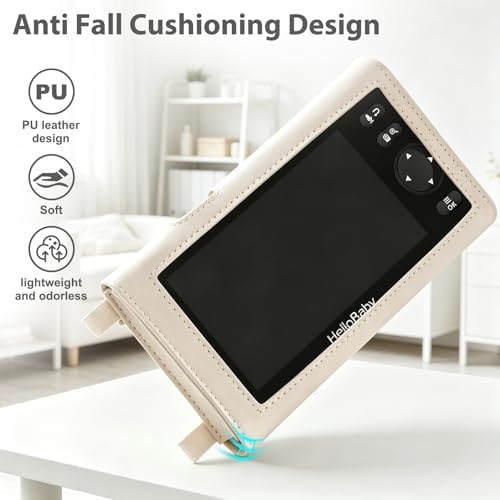 HelloBaby 5" Sleek Gray-White Baby Monitor Case - Compatible with HB6550 Monitor, Waterproof-Resistant Gray-White Travel Case with Strap - Scratch-Resistant Storage for On-the-Go Monitoring - Image 3