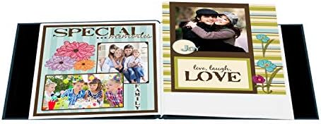 Pioneer Postbound Silk Fabric Frame Cover Memory Book, Lagoon Blue - Image 2