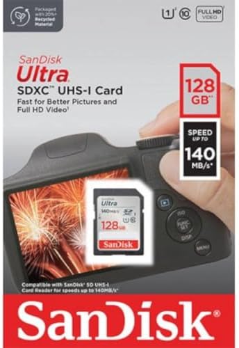 SANDISK 128GB Ultra SDXC UHS-I Memory Card - Up to 140MB/s, C10, U1, Full HD, SD Card - SDSDUNB-128G-GN6IN - Image 3