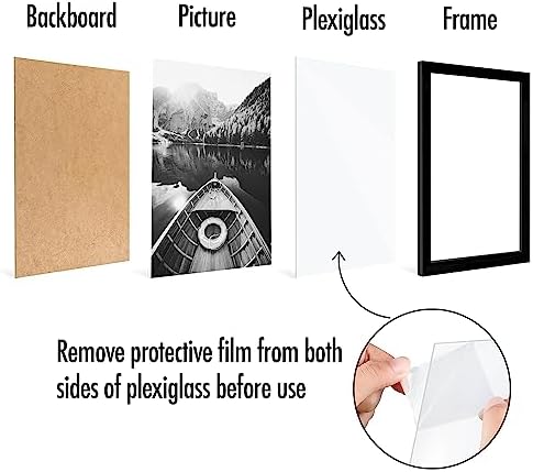 Americanflat 9x12 Picture Frame 5-Pack - Slim Molding - Black - Image 6