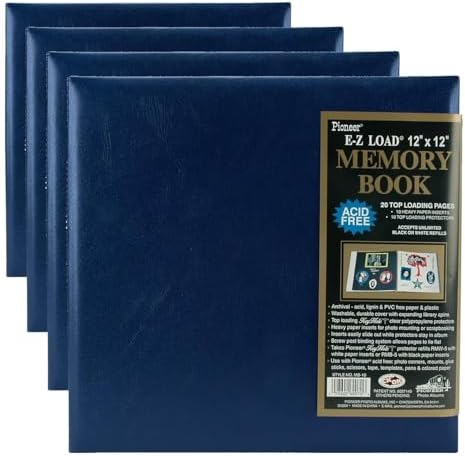 Pioneer Photo Albums MB-10 Navy Blue Photo Album (Pack of 4) by PioneerPhotoAlbums