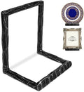 BEGINS 8 Inch Hand-Forged Plate Stand, Vintage Black Metal Photo Frame Display Stand, Tabletop Decorative Stand for Plater, Picture Frame, Book by BEGINS