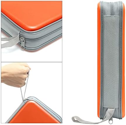 Siveit CD DVD Cases 96 Capacity Disc Storage Binder for Car(Orange) - Image 3