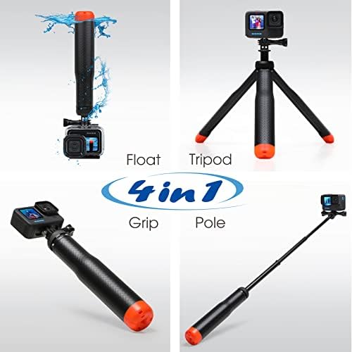 SOONSUN 4-in-1 Floating Selfie Stick Tripod for GoPro Hero 13 12 11 10 9 8 - Image 2