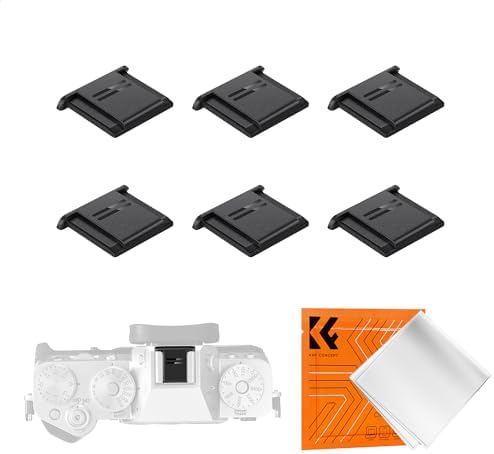 K&F Concept Hot Shoe Cover, 6-Pack Universal Camera Hot Shoes Cap for Canon Nikon Sony DSLR, SLR, Mirrorless Camera, ABS Hot Shoe Protector by KFCONCEPT