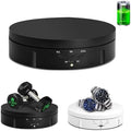 JAYEGT Motorized Rotating Display Stand, 5.74inch /22lbs Load, 360 Degree Electronic Turntable Display Stand for Photography Products Shows , Jewelry, Watch, 3D Models, Cake (Black/Button Control/rechargeable) by JAYEGT