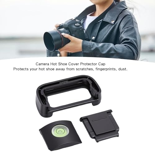 Gugxiom Eyecup Eyepiece Fit for A7C Camera, Soft Silicone Viewfinder Protector with Hot Shoe Cover Cap and Bubble Spirit Level, Anti Glare Photography Accessories Kit - Image 3