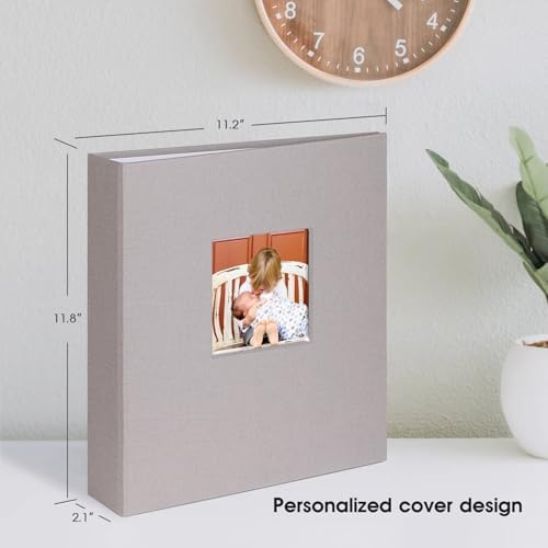 1DOT2 8.5x11 Inch 3 Ring DIY Scrapbook Photo Album, Light Gray - Image 6