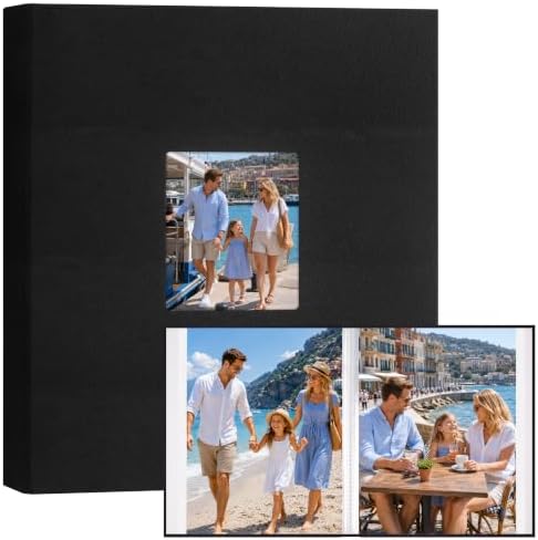Aevdor 11x14 Photo Album and Art Portfolio, 64 Photos, Linen Cover, Black by Aevdor