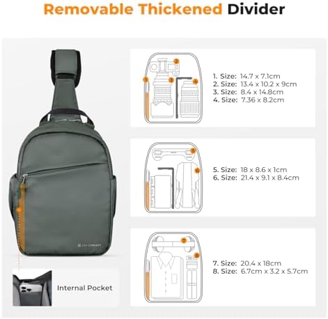 K&F CONCEPT Camera Sling Bag, Compact Photography Bag for DSLR Mirrorless - Image 2