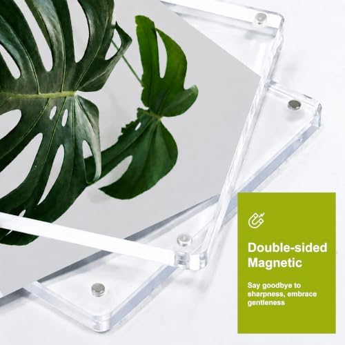 Egofine 4x6 Acrylic Frame, 20mm Thicker Frameless Clear Picture Frame - Image 3