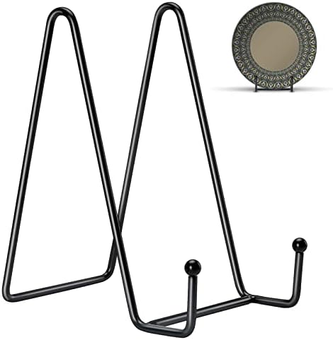 Kruodop 10 Pack Plate Stands for Display, 6 Inch Plate Holder Display Stand, Metal Frame Holder Stands for Book, Pictures, Photo Easel, Tabletop Art by Kruodop