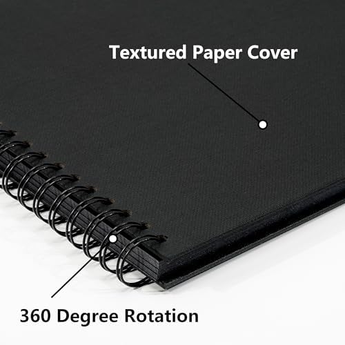 Vienrose Scrapbook Album,40 Pages,8x8 Inch,Tulip Black - Image 6