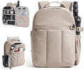 BAGSMART Small Camera Backpack for Women with Laptop Compartment, Brown by BAGSMART
