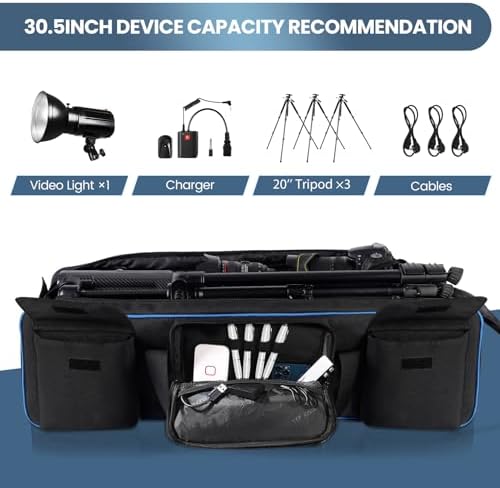 YOREPEK 30.5" Heavy Tripod Carrying Case Bag with 2 Padding Protective Pads - Image 3