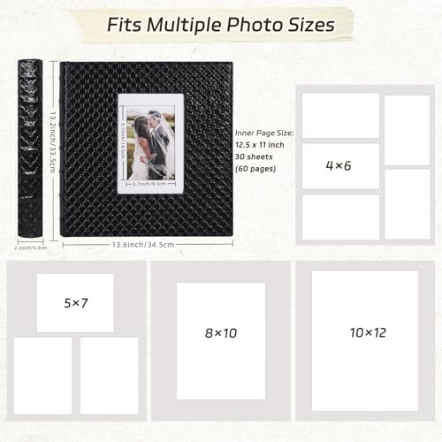 RECUTMS Self Adhesive Photo Album, 60 Pages Magnetic Scrapbook Album - Image 5