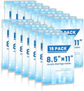 15 Pack 8.5x11 Acrylic Sign Holder Wall Mount, Clear Plastic Wall Signs Display for Flyers, Acrylic Frame Photo Menu Stands with Adhesive Tape for Restaurants, Office and Business Store - No Drilling by Unknown