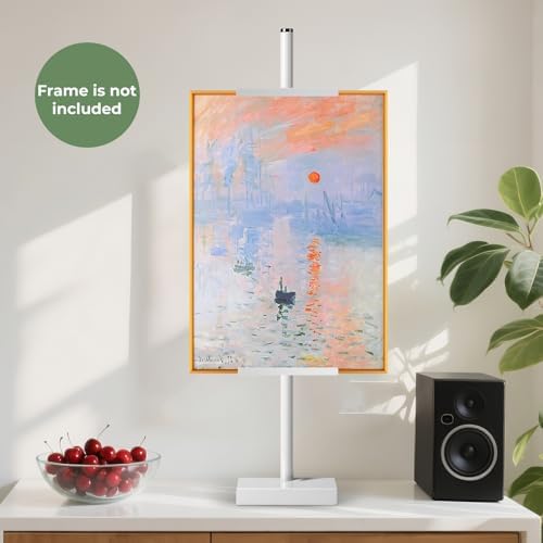Rofio Adjustable Tabletop Easel, Picture Frame & Sign Display Stand, White - Image 3