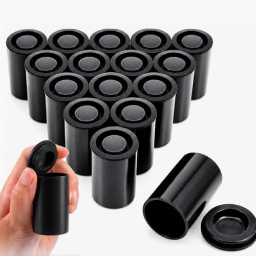 JOVITEC Black 20 Pack Film Canisters with Caps, 35 mm Empty Camera Reel Storage Containers Case with Lids, Films Developing Processing Tube for Storing Films, Small Accessories by Jovitec