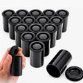 JOVITEC Black 20 Pack Film Canisters with Caps, 35 mm Empty Camera Reel Storage Containers Case with Lids, Films Developing Processing Tube for Storing Films, Small Accessories by Jovitec