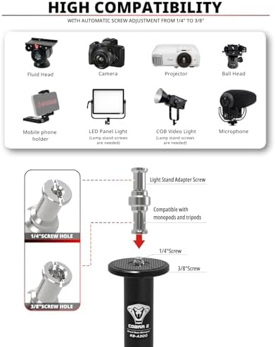 IFOOTAGE Round Base Monopod RB-A300,Live Studio Small Footprint Monopod - Image 4