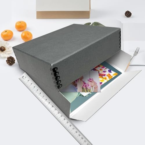 Lineco Museum Archival Storage Box, Drop Front, 14.75x18.75x3 in, Gray - Image 4