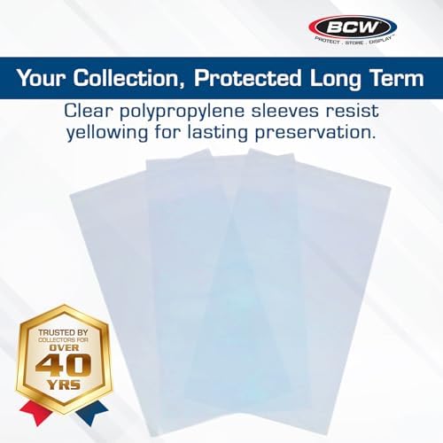 BCW Resealable Graded Card Sleeves, 3 3/4 x 5 1/2, 1-Inch Flap, 200 Count - Image 2