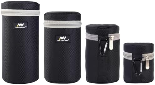 Walking Way Shock-Absorbing Lens Pouch Set, 4-Pack (S-XL) by WalkingWay