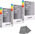Polaroids Black & White Instant Film, 3 Pack, 24 Photos, B&W Film Works with Polaroid i-Type Cameras, Now, Now+, I-2, & Lab, Bundle with a Lumintrail Lens Cleaning Cloth by Lumintrail