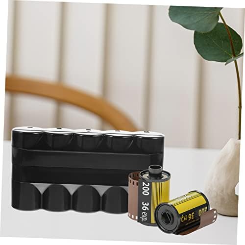 Artibetter 2pcs Box Film Storage Box Desktop Carrying Case Desktop Case Desktop Stand Film Canisters Desktop Protector Film Canister Holder 35mm Film Holder Plastic Empty Box with Cover - Image 2